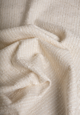 Tissu tweed léger - Ecru ou Bleu Gris