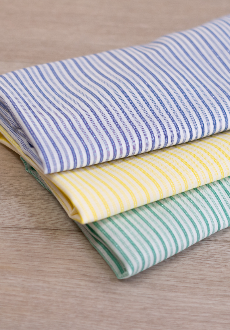 Tissu jacquard de viscose rayé - VARSITY - plusieurs coloris