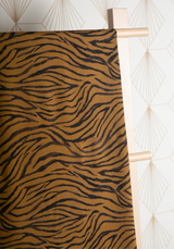 Tissu popeline de viscose imprimée Savage - Tigre Cumin ou Blanc Zèbre