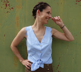 Sewing pattern dress, top with scallops Bloom / PDF (A4, A3, A0, US Letter) - Frames, Layers by Size, Video projection