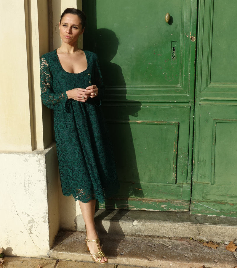 Sewing pattern dress, blouse square neckline Sybil / PDF (A4, A3, A0, US Letter) - Frames, Layers by Size, Video projection