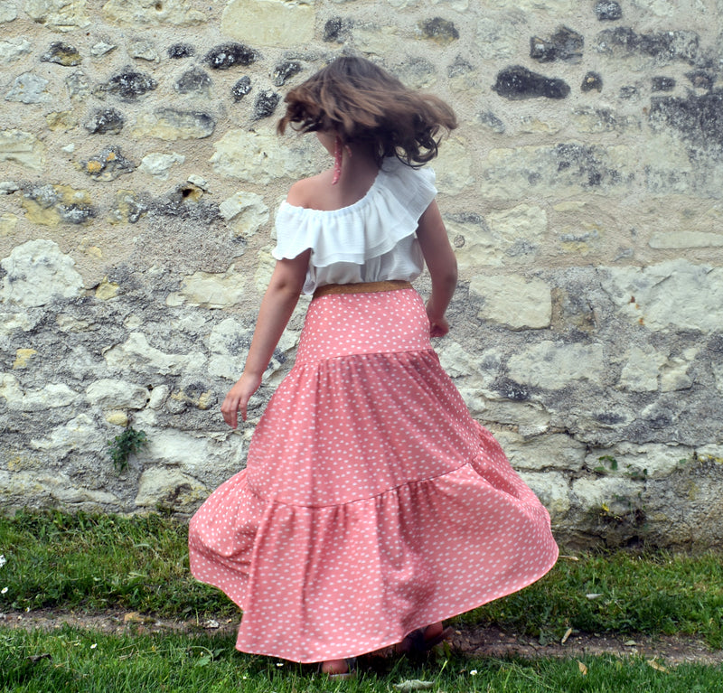 Miss Ivy Girls Skirt Sewing Pattern / PDF (A4, A3, A0, US Letter) - Frames, Layers by Size, Video Projection