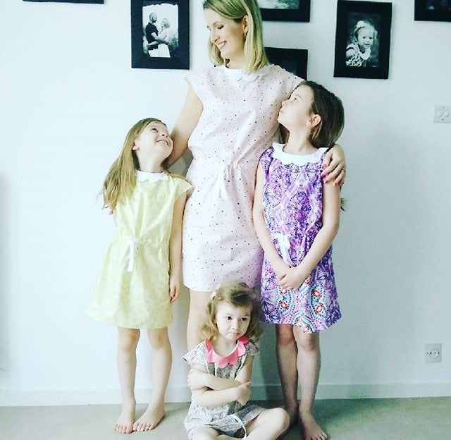 Miss Austen Girls Dress Sewing Pattern / PDF (A4, A3, A0, US Letter) - Frames, Layers by Size, Video Projection