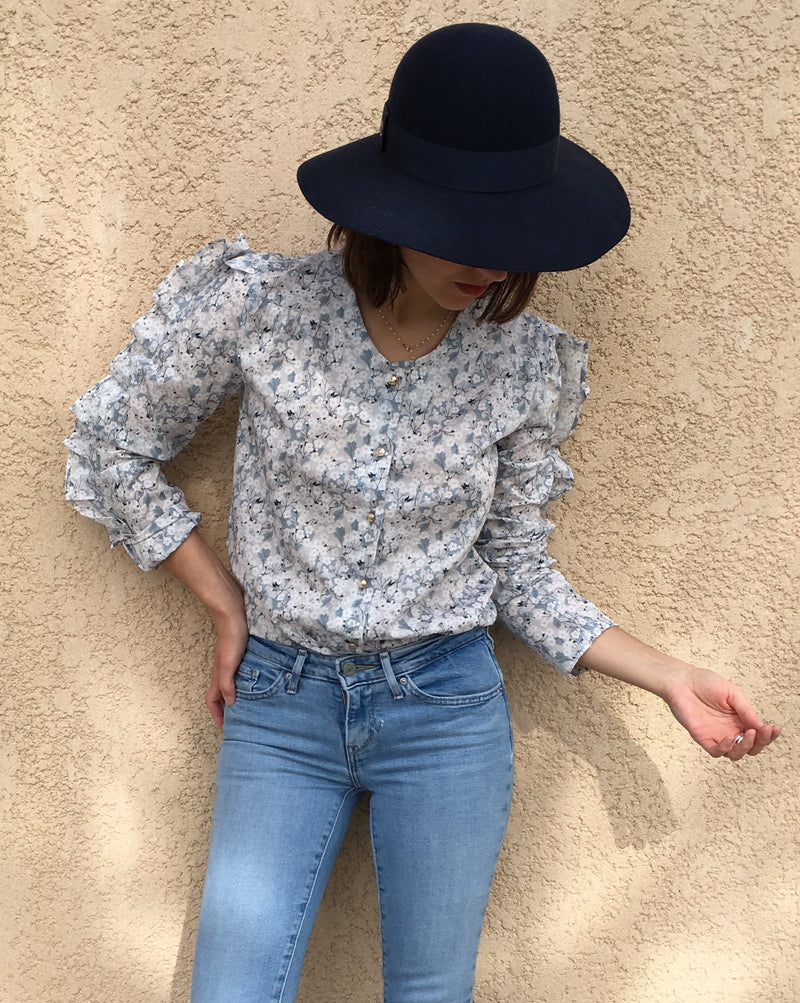 Keats Blouse Sewing Pattern / PDF (A4, A3, A0, US Letter) - Frames, Layers by Size, Video Projection