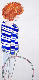 Patron couture  blouse fille Miss Violette / PDF (A4, A3, A0, US Letter) - Cadres, Calques par Taille, Vidéoprojection