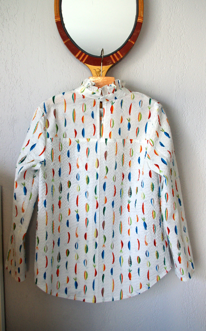 Patron couture blouse fille Miss Dahlia / PDF (A4, A3, A0, US Letter) - Cadres, Calques par Taille, Vidéoprojection