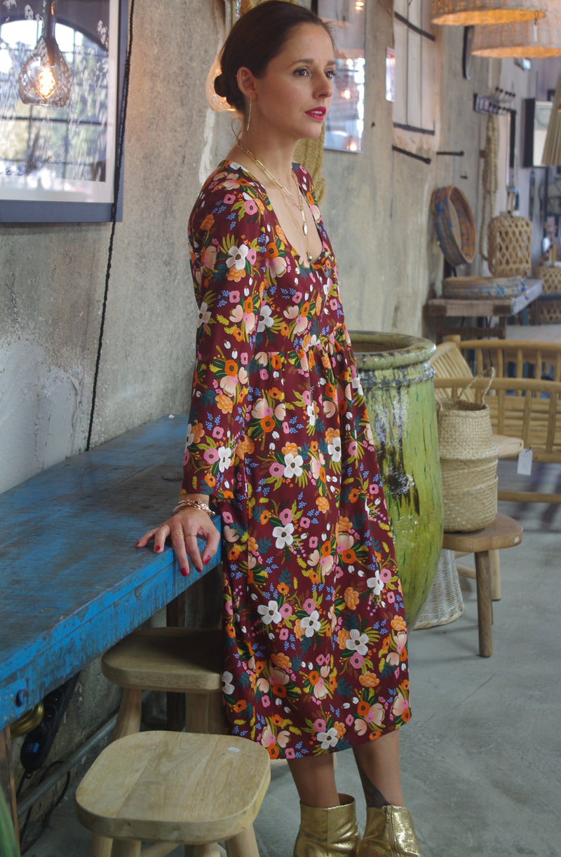 Sewing pattern dress, blouse square neckline Sybil / PDF (A4, A3, A0, US Letter) - Frames, Layers by Size, Video projection