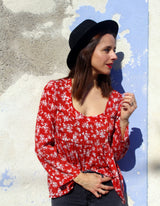 Patron couture robe, blouse encolure carrée Sybil / PDF (A4, A3, A0, US Letter) - Cadres, Calques par Taille, Vidéoprojection