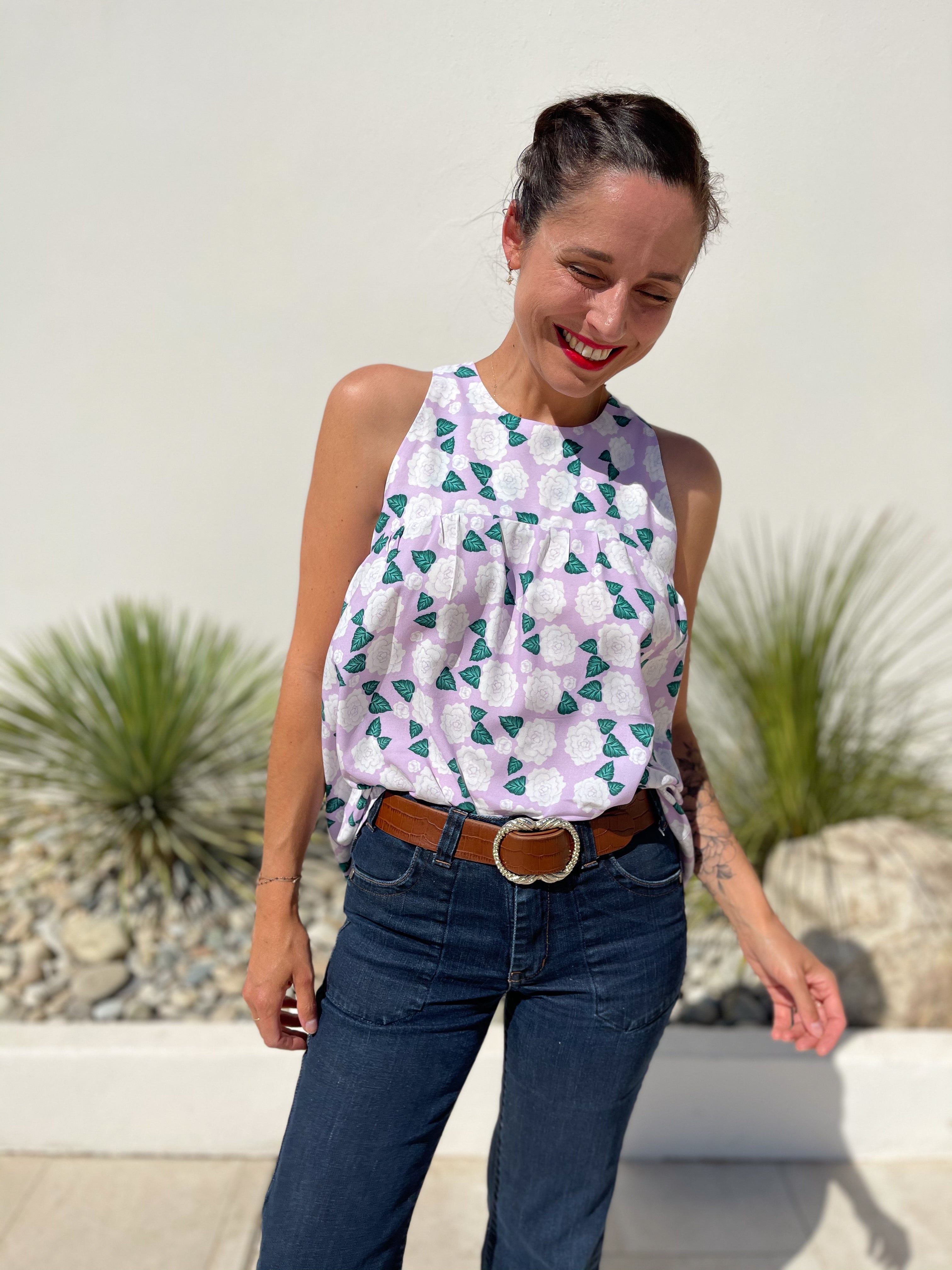Patron couture blouse, top Panama / PDF (A4, A3, A0, US Letter) - Cadres, Calques par Taille, Vidéoprojection