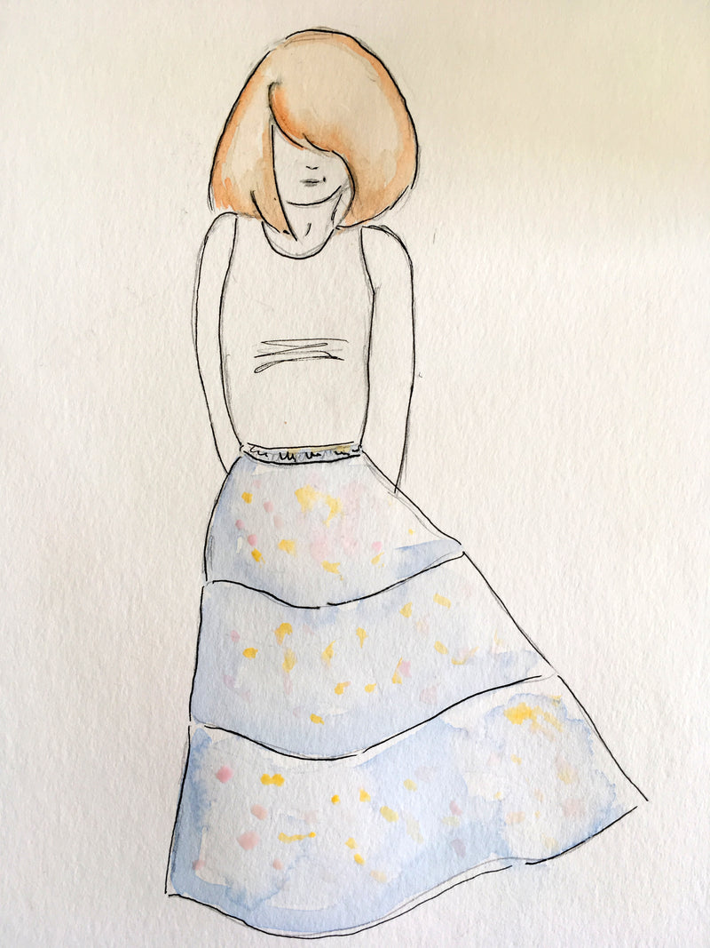 Miss Ivy Girls Skirt Sewing Pattern / PDF (A4, A3, A0, US Letter) - Frames, Layers by Size, Video Projection