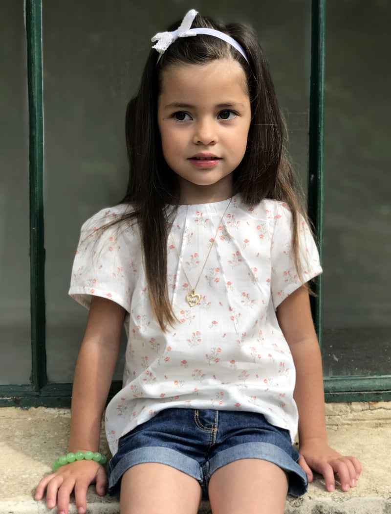 Patron couture blouse fille Miss Zenith / PDF (A4, A3, A0, US Letter) - Cadres, Calques par Taille, Vidéoprojection