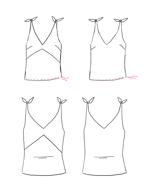 Free PDF sewing pattern Cédrat camisole / PDF (A4, A3, A0, US Letter) - Frames, Layers by Size, Video projection