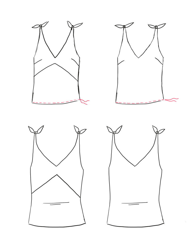 Free PDF sewing pattern Cédrat camisole / PDF (A4, A3, A0, US Letter) - Frames, Layers by Size, Video projection