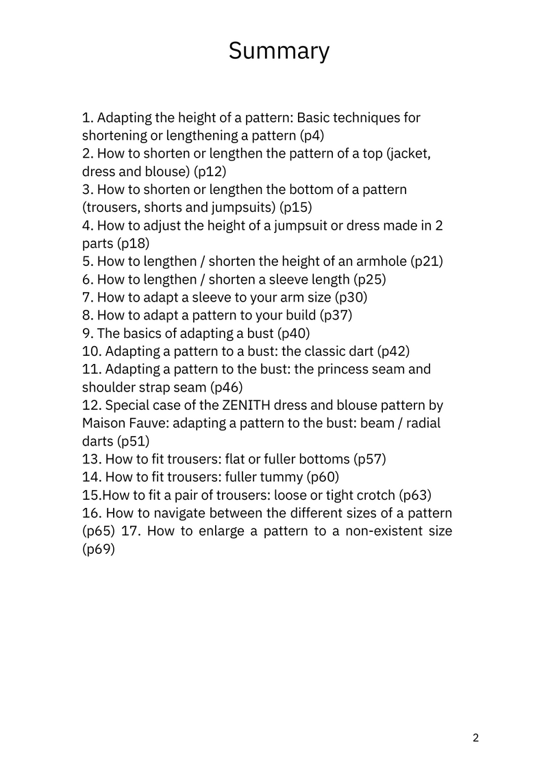 A Short Guide to Sewing made to measure by Maison Fauve: How to adapt sewing patterns to your body shape. 