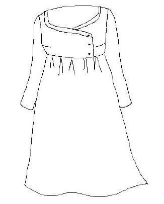 Patron robe, blouse encolure carrée Sybil / Patron PDF (A4 A0 et US letter)