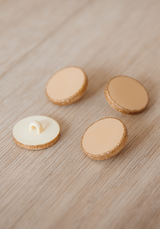 Dot sand button with gold glitter