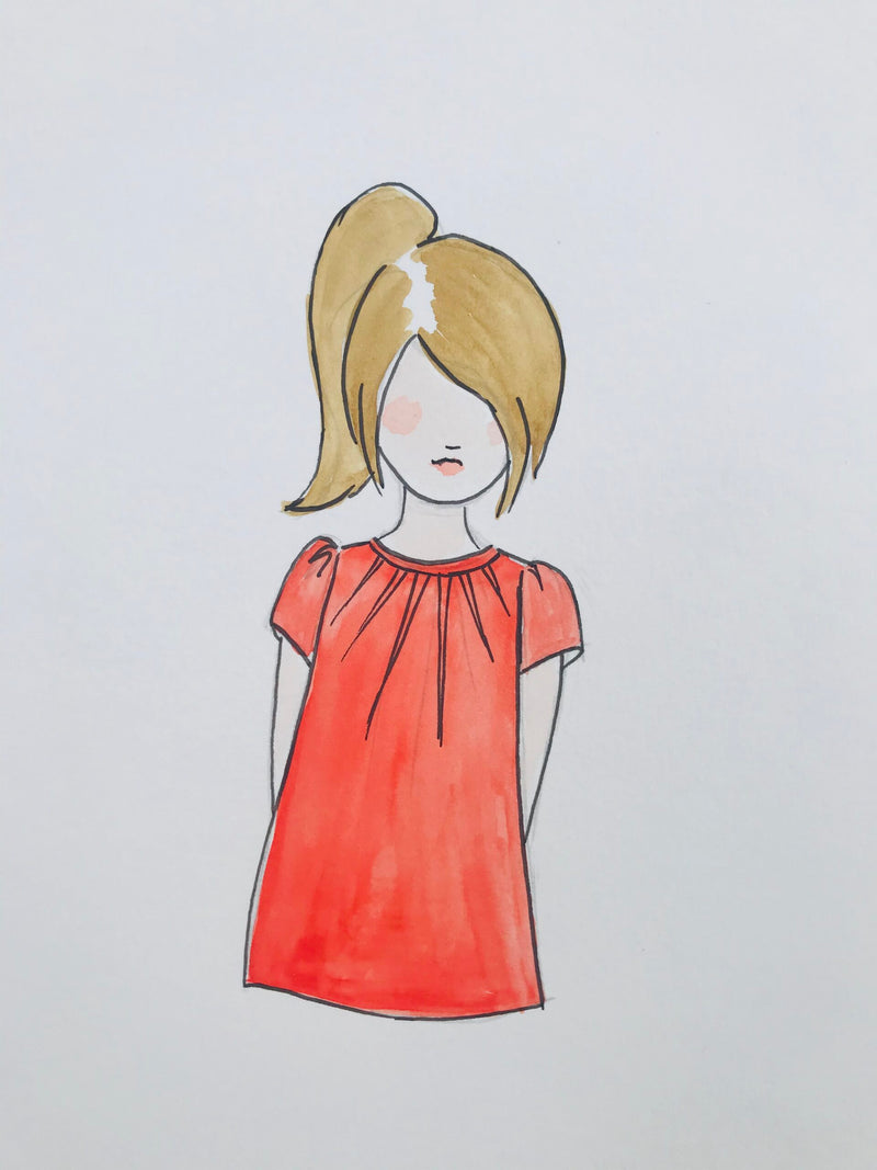 Patron couture blouse fille Miss Zenith / PDF (A4, A3, A0, US Letter) - Cadres, Calques par Taille, Vidéoprojection