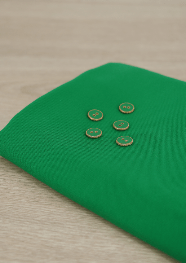 Bouton à paillettes dorées 12 mm - Plusieurs couleurs - Maison Fauve