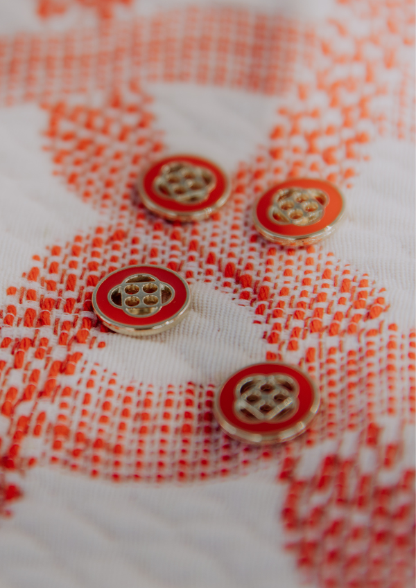 Bouton Poppy Corail  18 mm