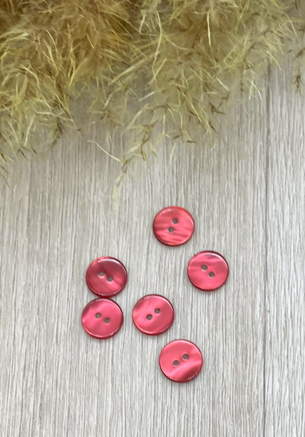 Bouton nacre Rose Pepper 11 mm