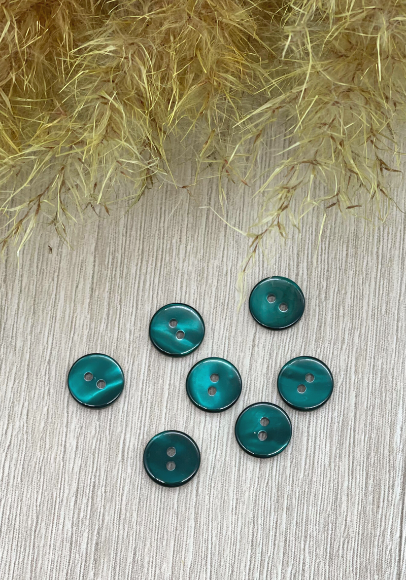 Green Scarab Mother-of-Pearl Button 11 mm