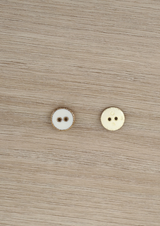 White button with gold glitter 12 mm