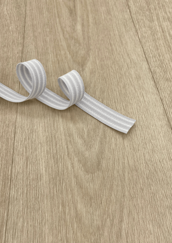 Élastique souple pour ceinture de short ou pantalon – Blanc – Largeur 2 cm - Maison Fauve