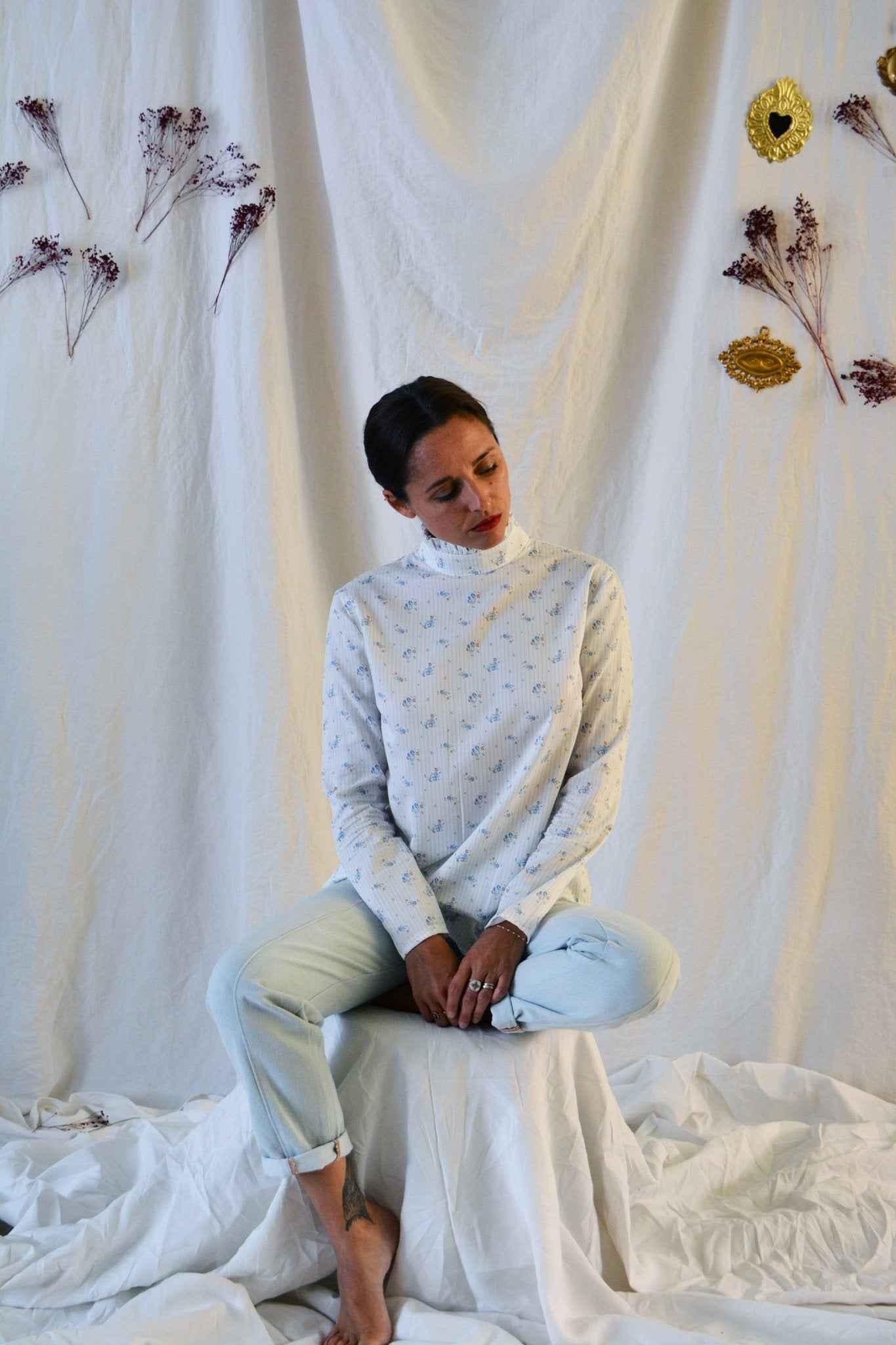 Patron couture blouse Dahlia / PDF (A4, A3, A0, US Letter) - Cadres, Calques par Taille, Vidéoprojection - Maison Fauve