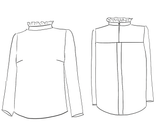 Patron couture blouse Dahlia / PDF (A4, A3, A0, US Letter) - Cadres, Calques par Taille, Vidéoprojection - Maison Fauve
