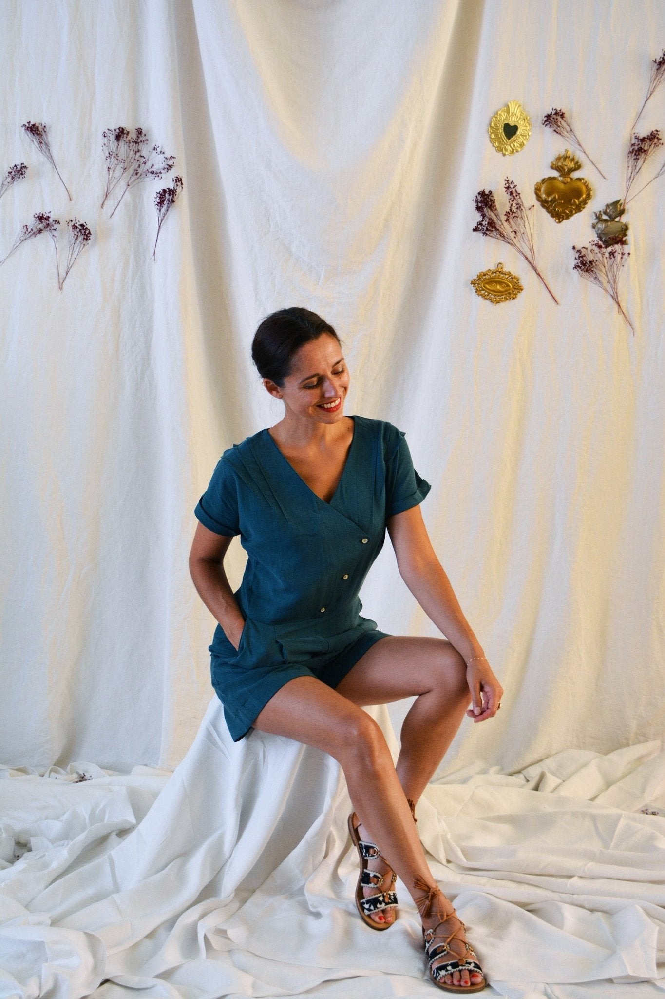 Patron couture combishort, robe Eclipse / PDF (A4, A3, A0, US Letter) – Tailles 34 à 56 – Cadres, Calques par Taille, Vidéoprojection - Maison Fauve