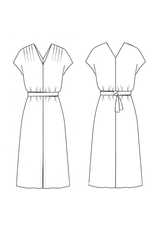 Patron couture Débutant - La robe Transat / PDF (A4, A3, A0, US Letter) - Cadres, Calques par Taille, Vidéoprojection - Maison Fauve