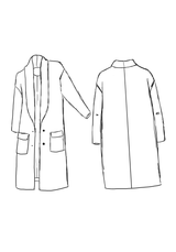 Patron couture manteau Pam / PDF (A4, A3, A0, US Letter) - Cadres, Calques par Taille, Vidéoprojection - Maison Fauve