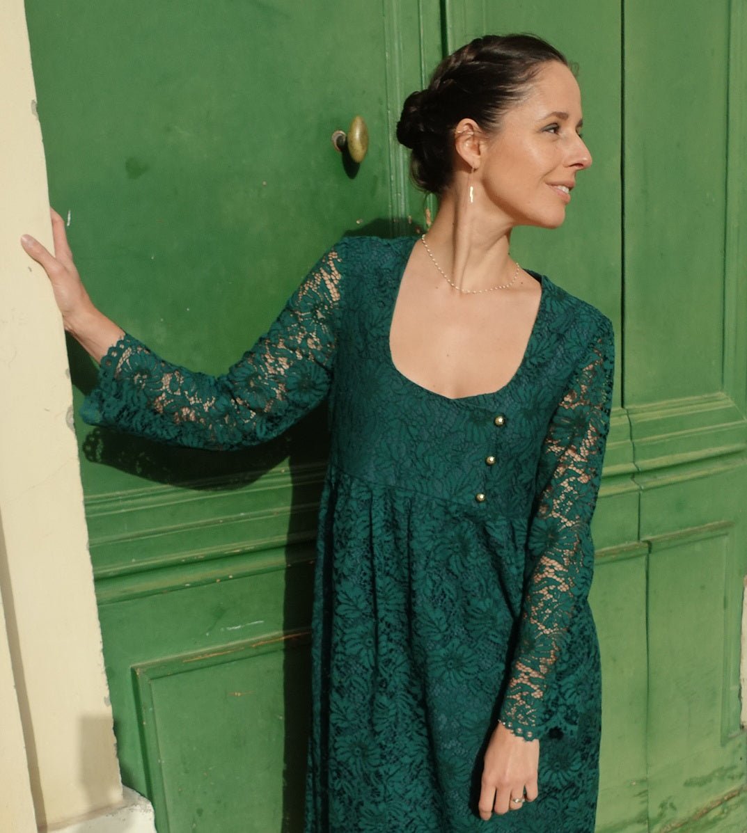 Patron couture robe, blouse encolure carrée Sybil / PDF (A4, A3, A0, US Letter) - Cadres, Calques par Taille, Vidéoprojection - Maison Fauve