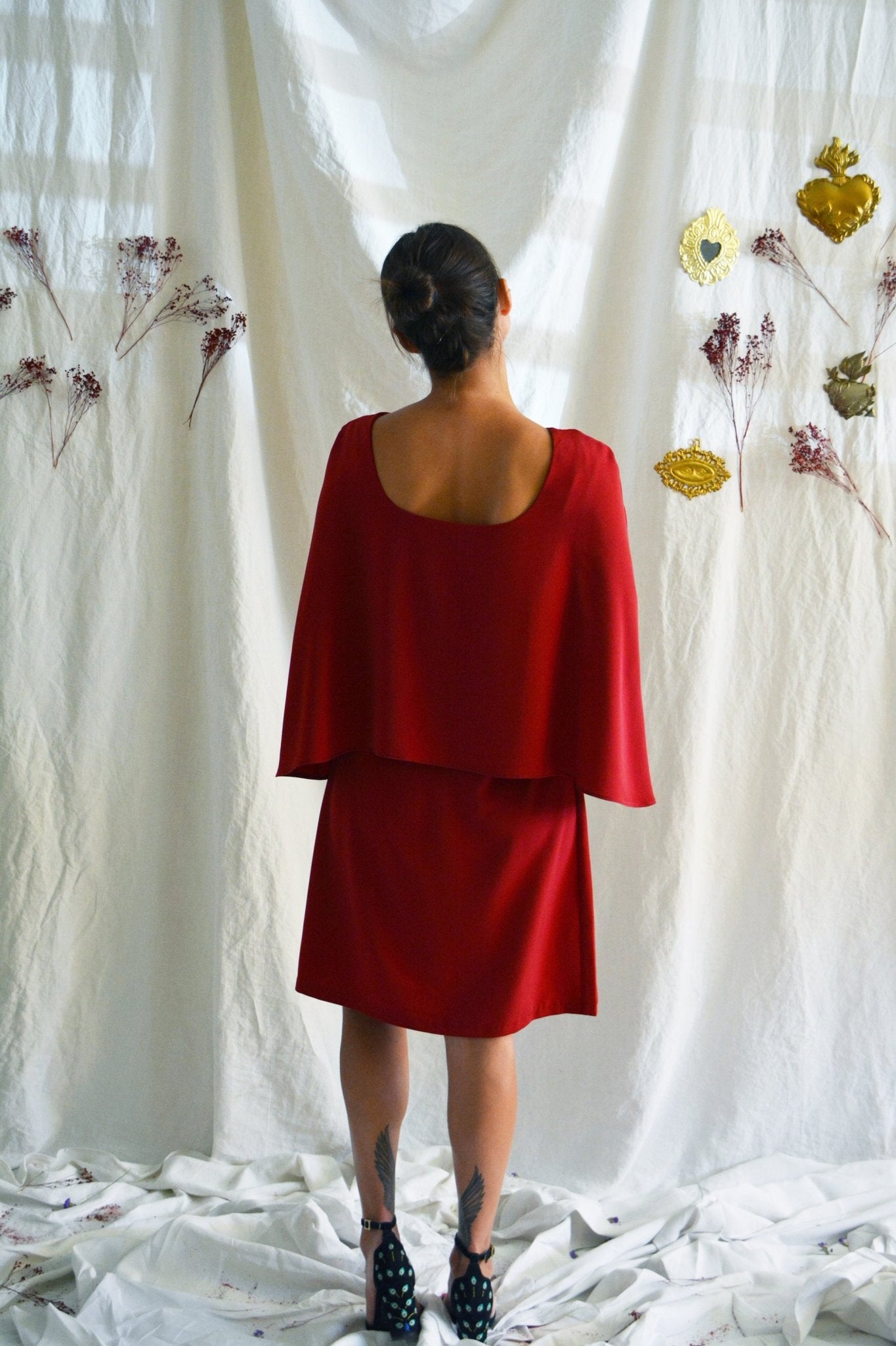 Patron couture robe cape Bonnie / PDF (A4, A3, A0, US Letter) - Cadres, Calques par Taille, Vidéoprojection - Maison Fauve