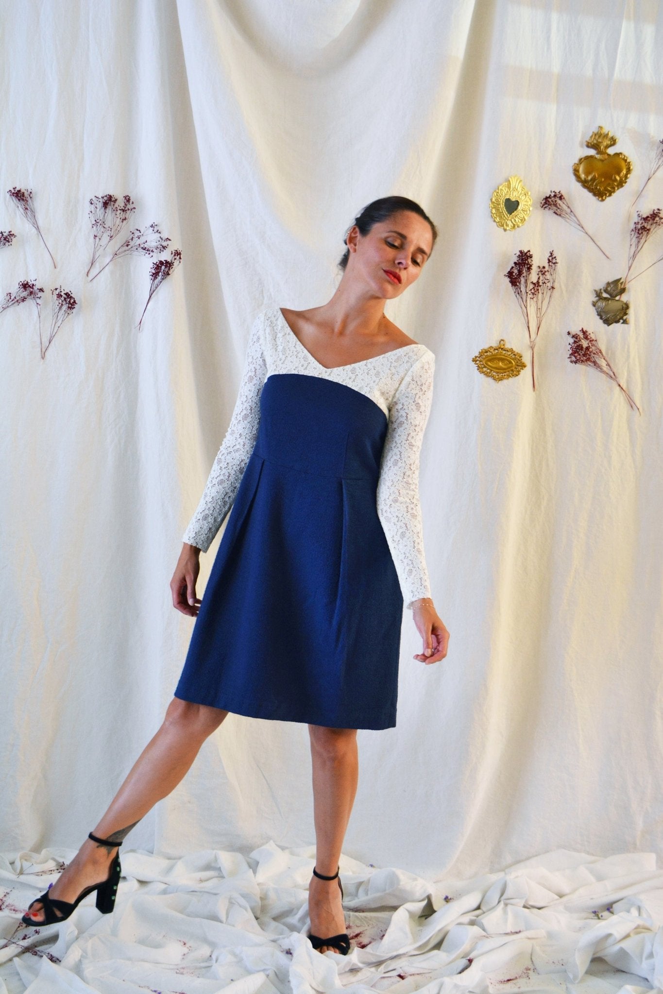 Patron couture robe Jasmin / PDF (A4, A3, A0, US Letter) - Cadres, Calques par Taille, Vidéoprojection - Maison Fauve