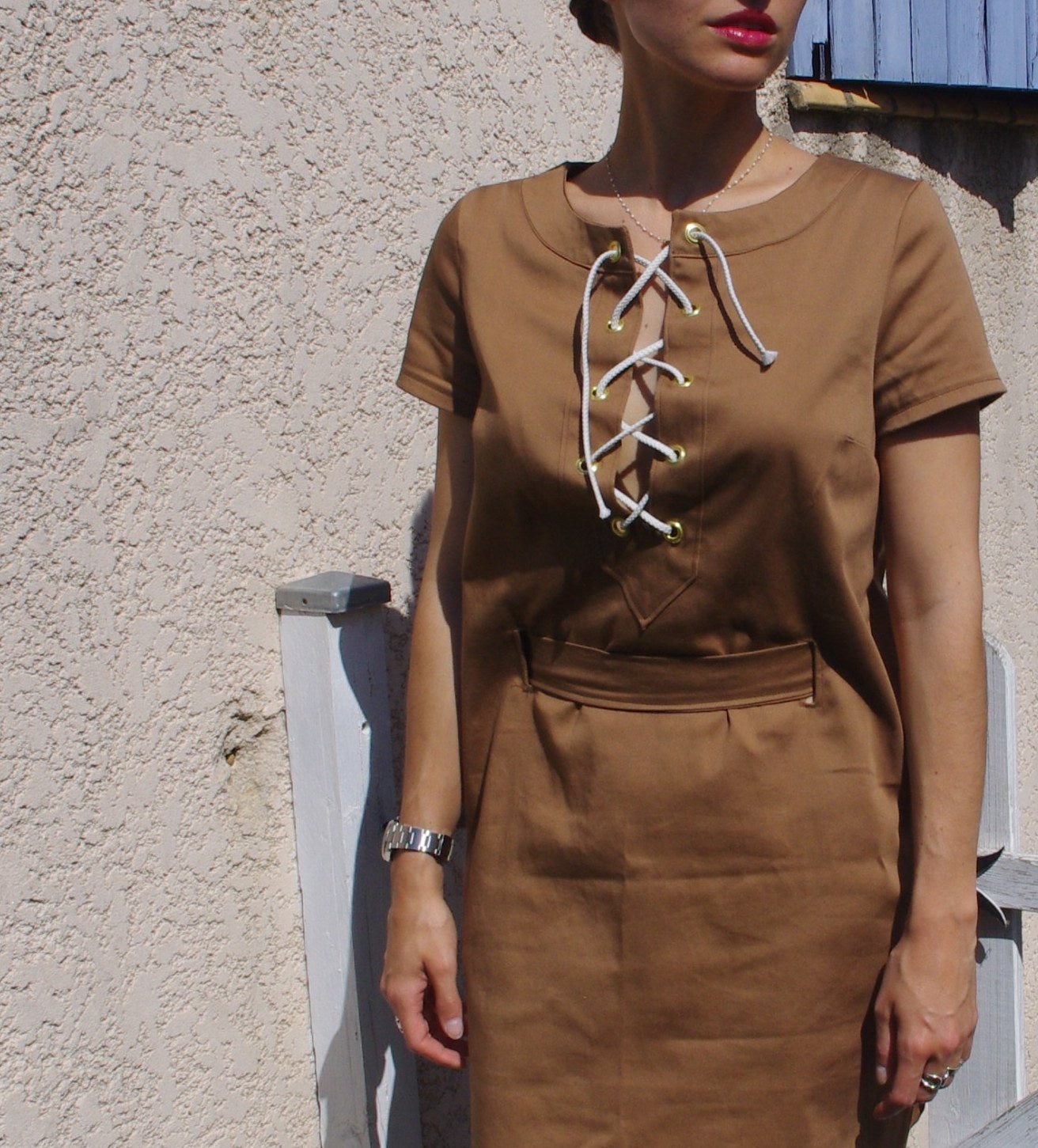 Patron couture robe saharienne Eole / PDF (A4, A3, A0, US Letter) - Cadres, Calques par Taille, Vidéoprojection - Maison Fauve