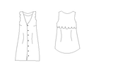 Patron couture robe, top à festons Bloom / PDF (A4, A3, A0, US Letter) - Cadres, Calques par Taille, Vidéoprojection - Maison Fauve