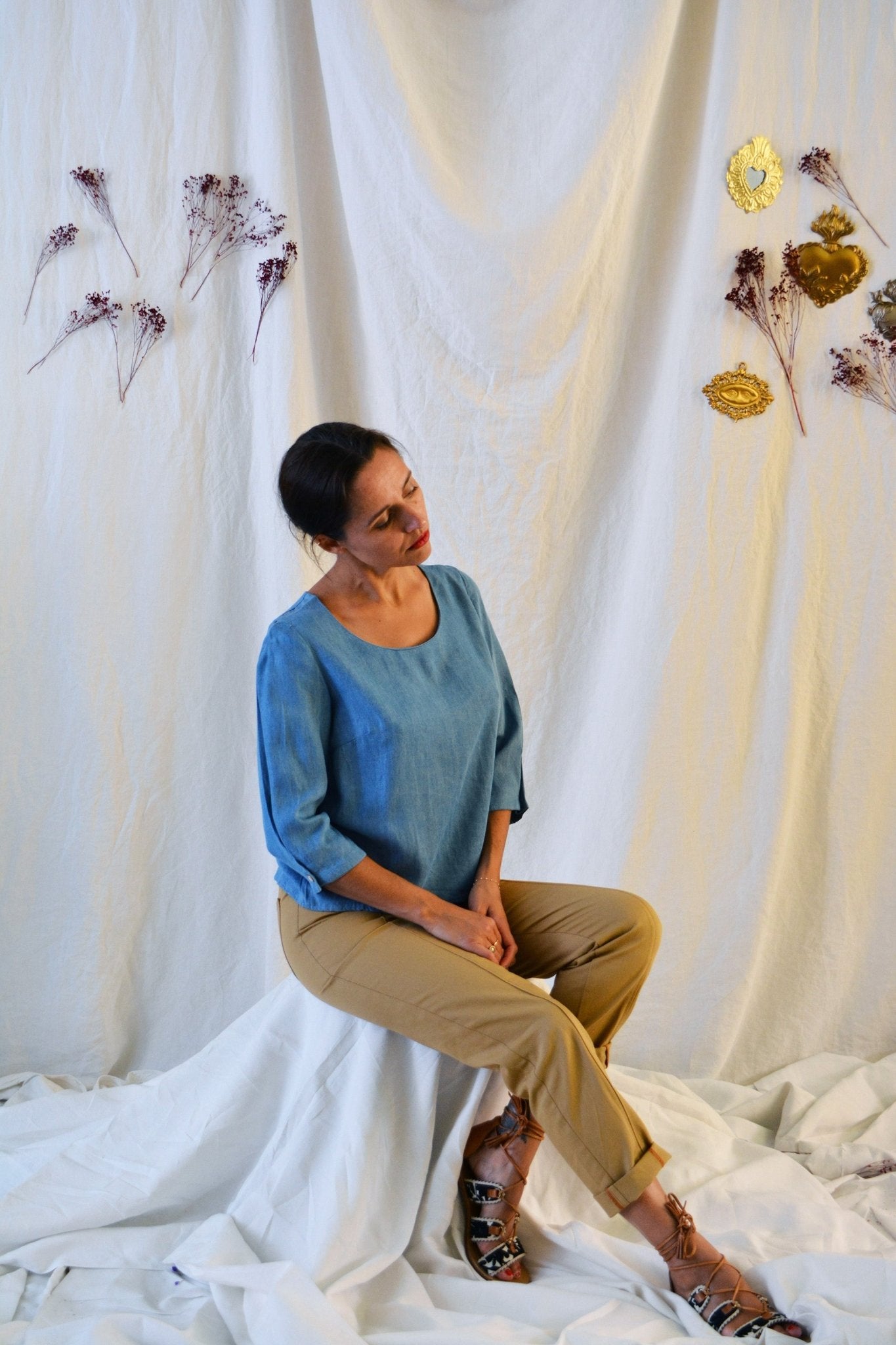 Patron couture robe, top Niki / PDF (A4, A3, A0, US Letter) – Tailles 34 à 56 – Cadres, Calques par Taille, Vidéoprojection - Maison Fauve