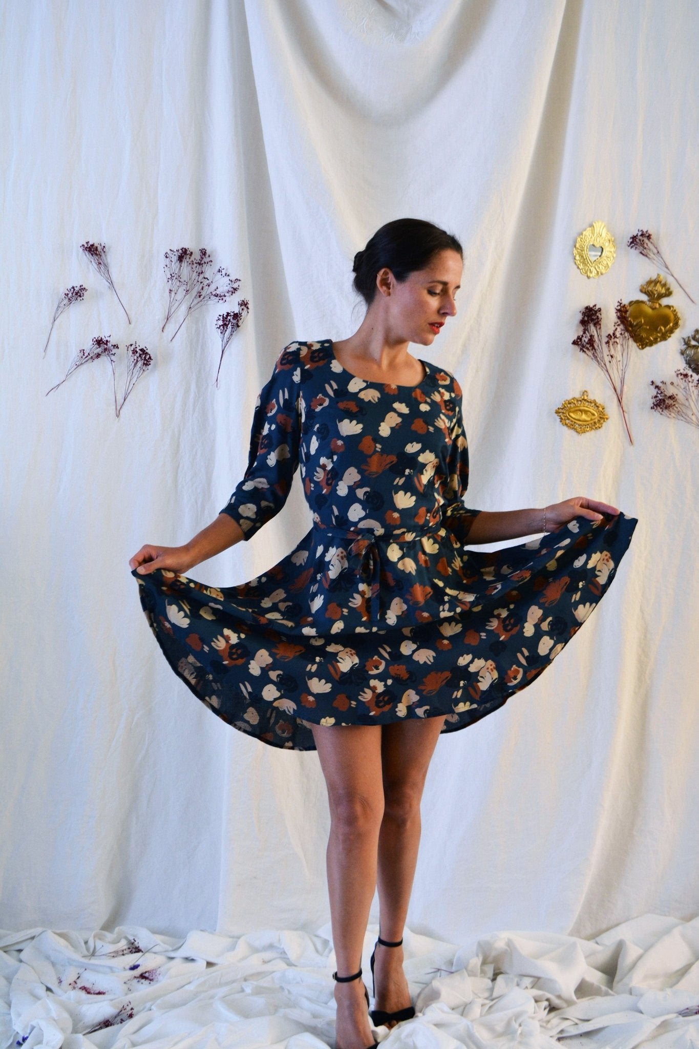 Patron couture robe, top Niki / PDF (A4, A3, A0, US Letter) – Tailles 34 à 56 – Cadres, Calques par Taille, Vidéoprojection - Maison Fauve