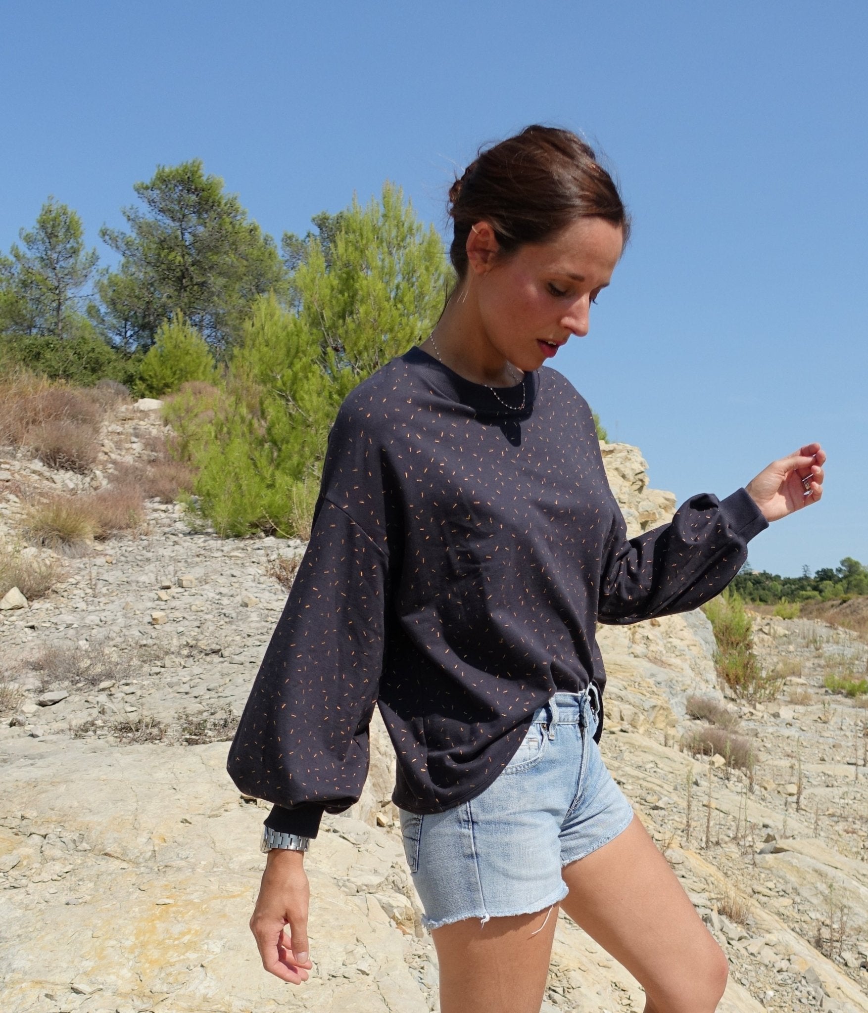 Patron couture sweat Granite / PDF (A4, A3, A0, US Letter) – Tailles 34 à 56 – Cadres, Calques par Taille, Vidéoprojection - Maison Fauve