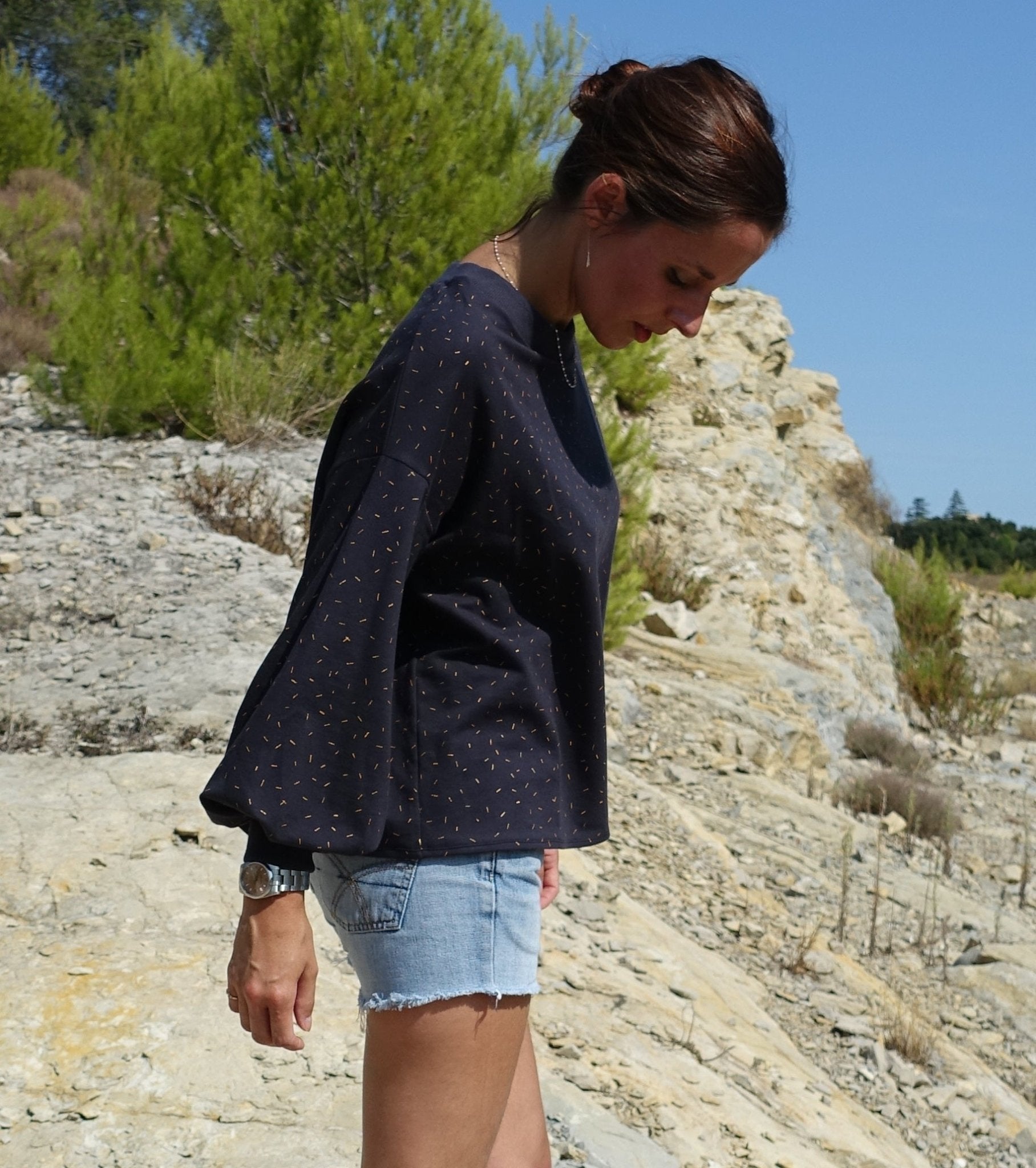 Patron couture sweat Granite / PDF (A4, A3, A0, US Letter) – Tailles 34 à 56 – Cadres, Calques par Taille, Vidéoprojection - Maison Fauve