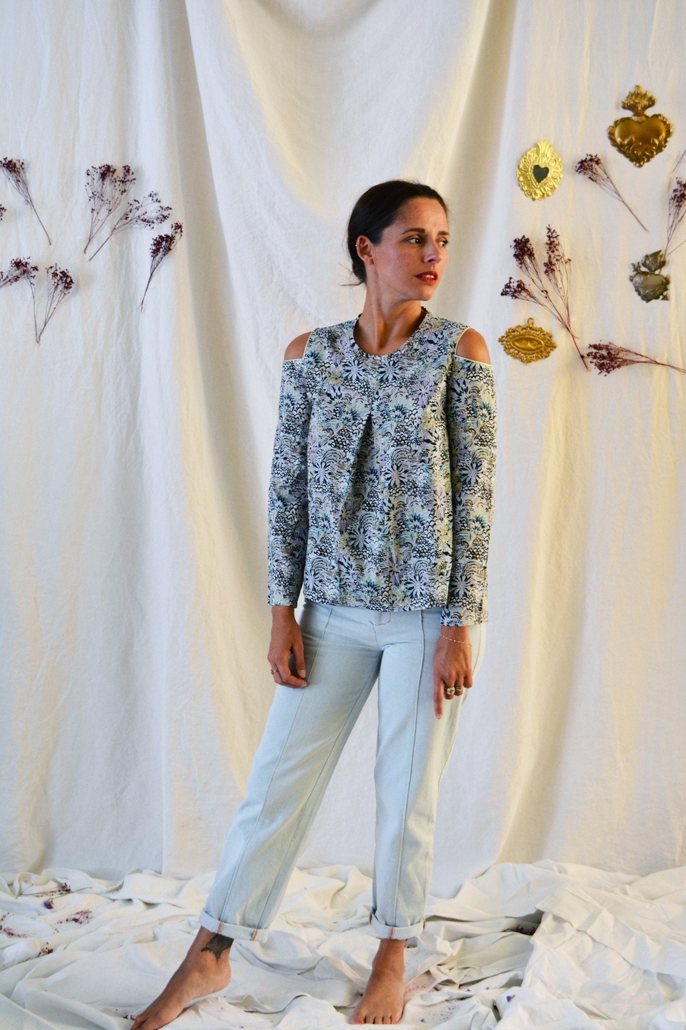 Patron couture top Balmoral / PDF (A4, A3, A0, US Letter) – Tailles 34 à 56 – Cadres, Calques par Taille, Vidéoprojection - Maison Fauve