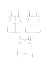Patron couture top Salto / PDF (A4, A3, A0, US Letter) - Cadres, Calques par Taille, Vidéoprojection - Maison Fauve