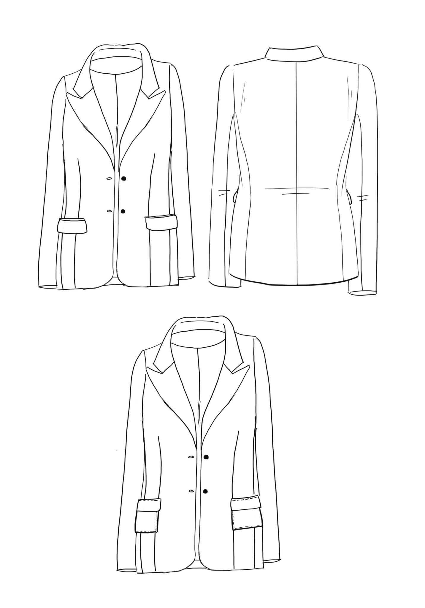 Patron couture veste blazer Manhattan / Patron pochette - Maison Fauve