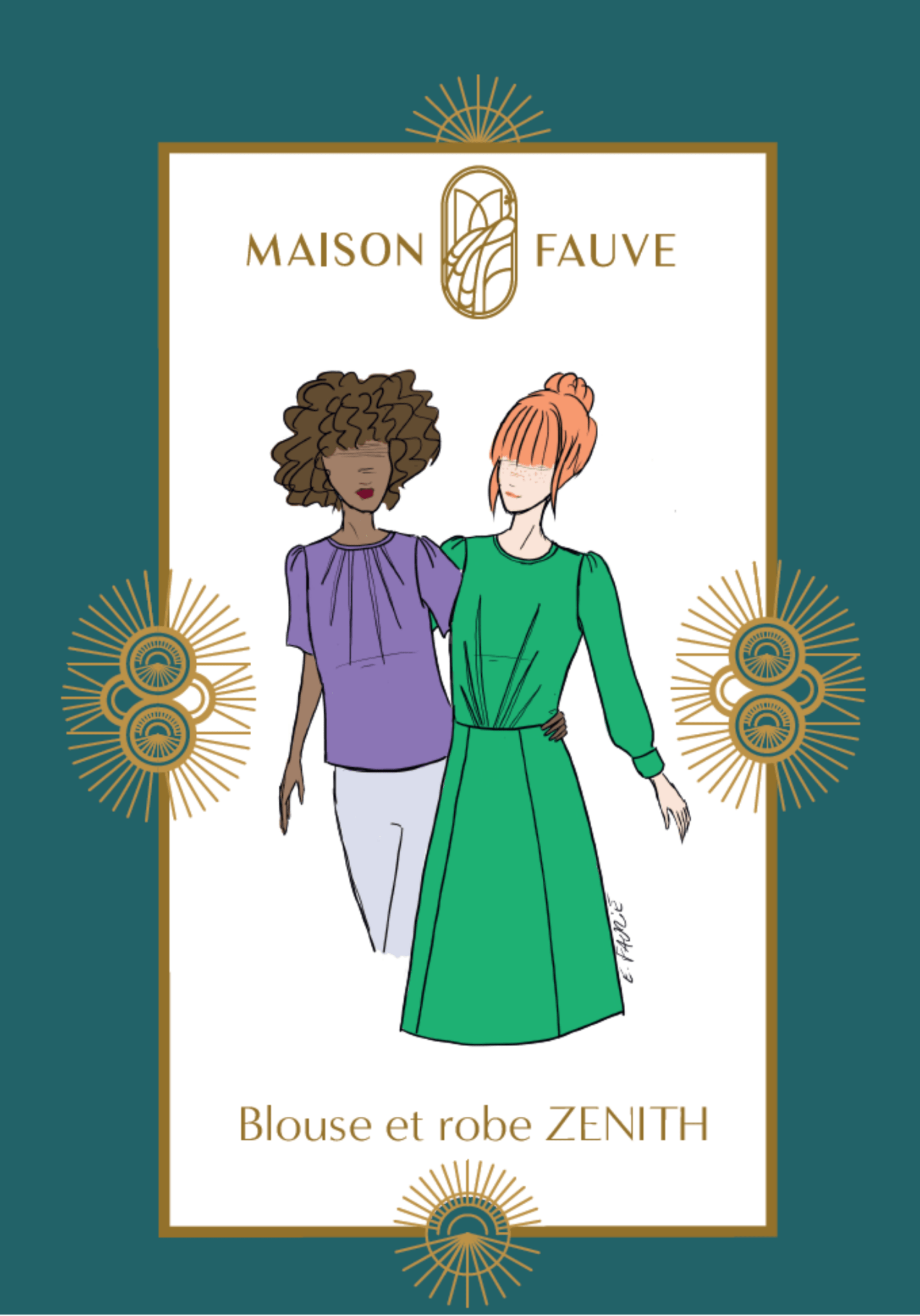 Patron robe, blouse Zénith / Patron pochette - Maison Fauve