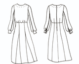 Patron robe longue Sonia / PDF (A4, A3, A0, US Letter) - Cadres, Calques par Taille, Vidéoprojection - Maison Fauve