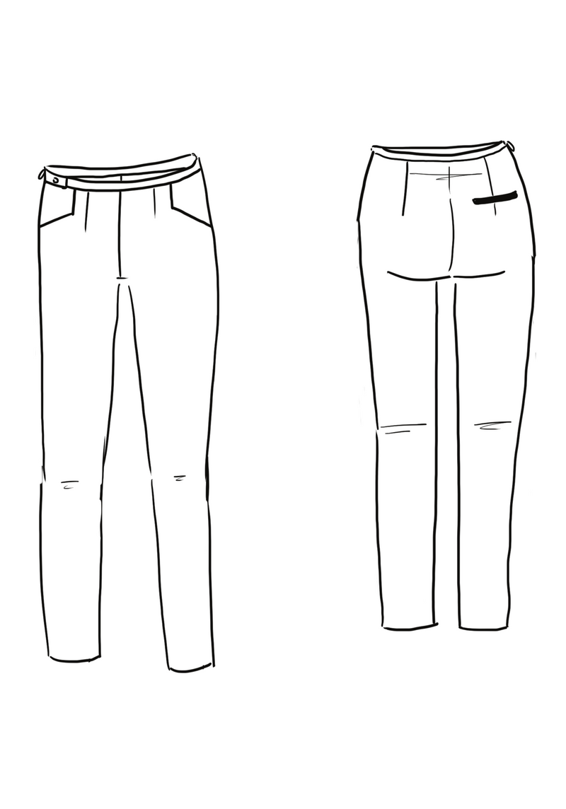 Loulou cigarette pants sewing pattern / PDF (A4, A3, A0, US Letter) - Frames, Layers by Size, Video projection