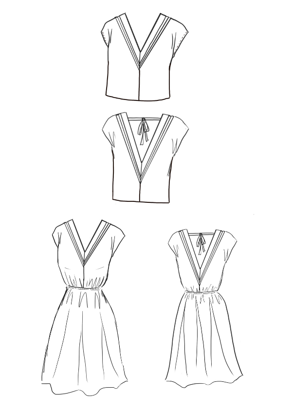 patron couture pdf robe top byzance