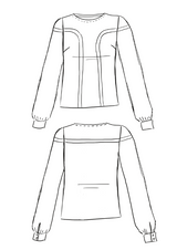 Patron PDF gratuit blouse Tribeca / PDF (A4, A3, A0, US Letter) - Cadres, Calques par Taille, Vidéoprojection