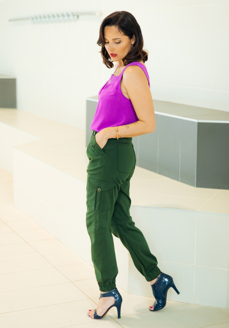 Patron couture pantalon Tremplin / PDF (A4, A3, A0, US Letter) - Cadres, Calques par Taille, Vidéoprojection